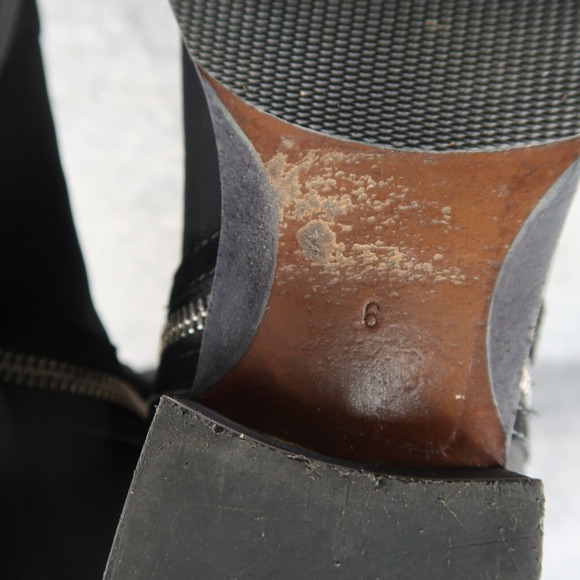 Donald Pliner Shoes Womens 6 Nova Boots Knee High Tall Double Zip Fashion Black - Picture 13 of 16